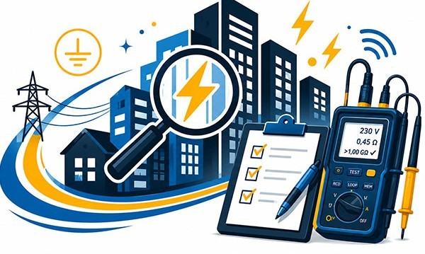 Pomiary elektryczne wykonywane na terenie Złoczew